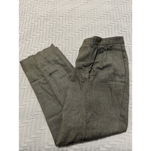 Calvin Klein Bergdorf Goodman brown tweed wool pants size 40 - Picture 1 of 9